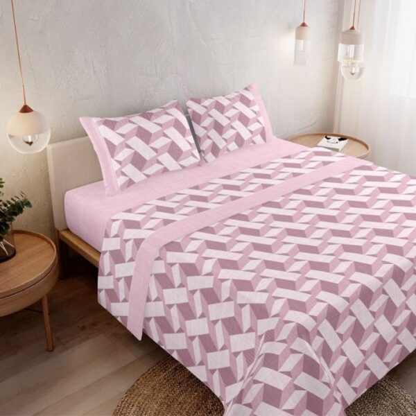 JOGO CAMA ESTAMPADO ROSA 1063.67