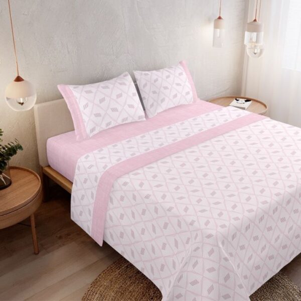 JOGO CAMA ESTAMPADO ROSA 1063.69